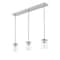 Z-Lite Thayer Pendant, 3-Light, 4.75 In.W x 34 In.L x 7.5 In.H, Brushed Nickel/Clear 742MP-3BN - alternate 2